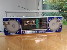 National RX-F15F  Vintage Boombox AM/FM Radio Cassette Recorder.Rare!Navy Colour