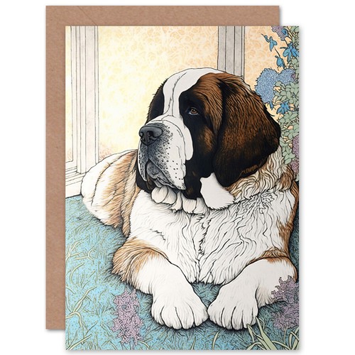 Bernard dog modern bright - modern,