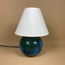 Habitat Kurt Globe Table Lamp Ceramic Blue Green Glaze Modern Design