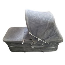 Vintage Silver Cross Grosvenor Carrycot With Canopy Hood And Apron In Grey