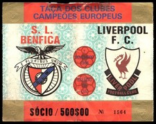 Ticket 1984 SL Benfica vs. Liverpool FC Champions Cup  38923