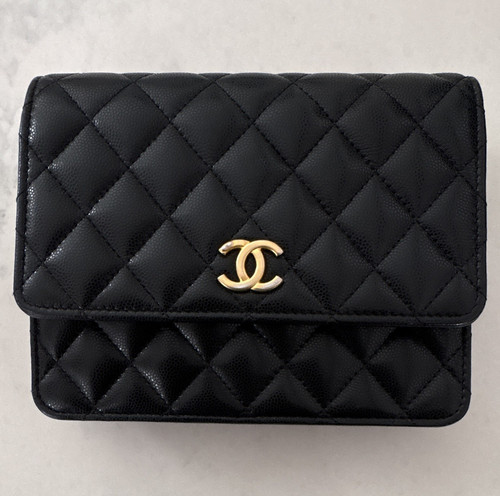 Chanel black quilted matelasse - chanel,