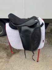 17’’ Thorowgood T4 Dressage Adjustable Gullet Saddle black 