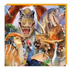 3D Dinosaurs Birthday Card –