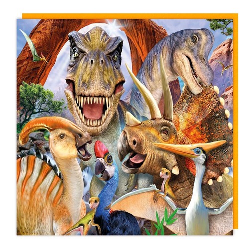 Dinosaurs birthday card - birthday,
