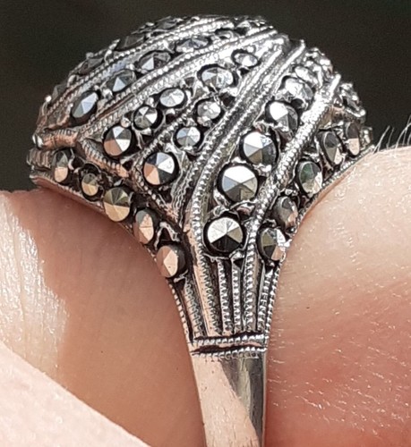 Art deco silver marcasite - deco,
