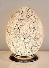White Glass Mosaic Egg Lamp