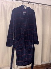 Joules Navy And Red Stripe Dressing gown L/XL