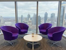 CONNCTION BOBBIN Tub Office / Reception/lounge Chairs / Purple - UK DELIVERY