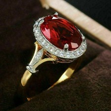 3.Ct Oval Cut Lab-Created Ruby