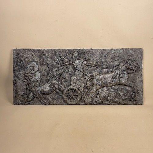 Vintage wall plaque stone - plaque,