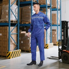 Men's Coveralls Overalls Boiler Suit Work Wear Mechanics Multiple Pockets S-XXL