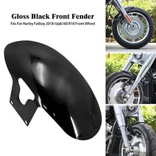 Gloss Black Metal Short Front Fender For Harley 2018-2024 160/ R18 Fat Boy FLFB