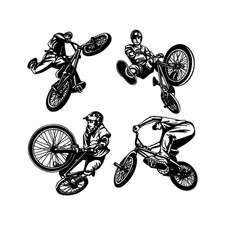 BMX BIKE RIDER TRICKS CLIPART