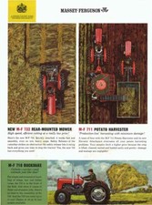 Vintage Massey Ferguson 35 Buckrake Mower Harvest Tractor Poster Brochure Art A3