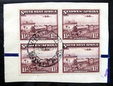 SOUTH WEST AFRICA Railway Se-tenant Block of 4 Fine/Used SEE BELOW DN340
