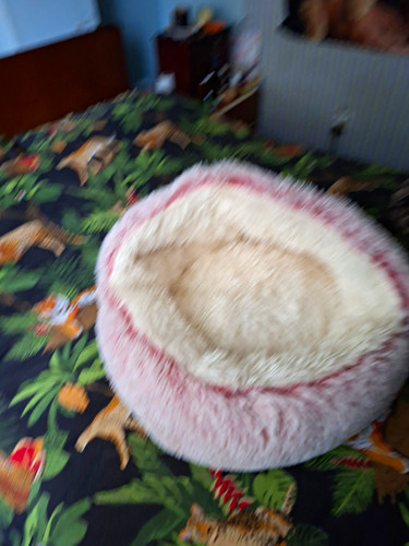 Faux fur cave cat bed - cat,