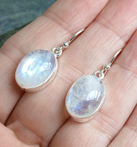 925 silver rainbow moonstone - rainbow,