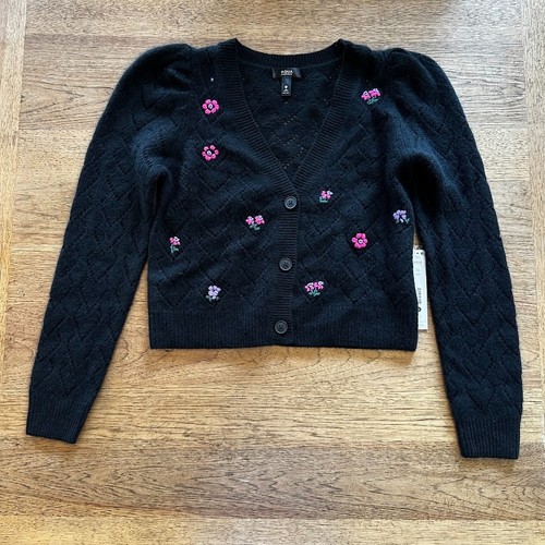Aqua cashmere black floral - black,