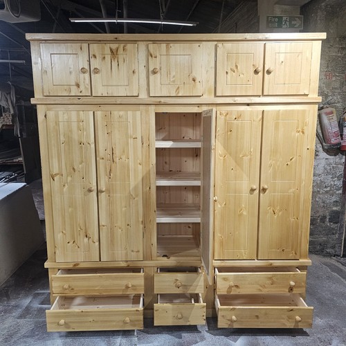 Solid pine wardrobe - pine,