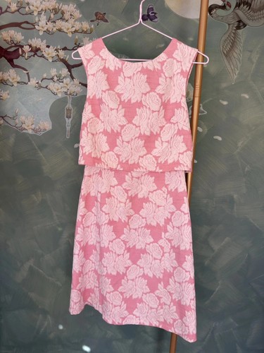 Shift dress pink - dress, floral
