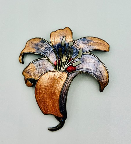 Vintage cloisonné enamel lily - cloisonné,
