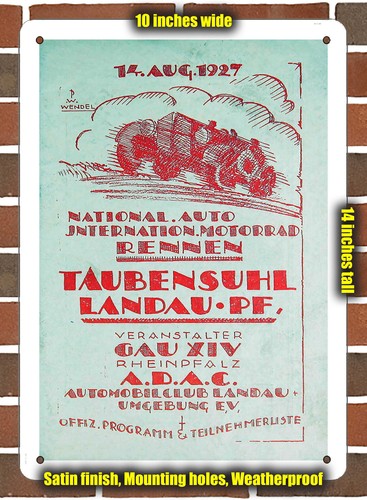 Metal sign 1927 taubensuhl - sign,