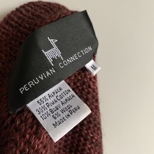 peruvian connection jumper alpaca Purple Burgundy cotton Baby M Bardot Neck Red