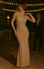 Oh Polly Womens Gold Sequin