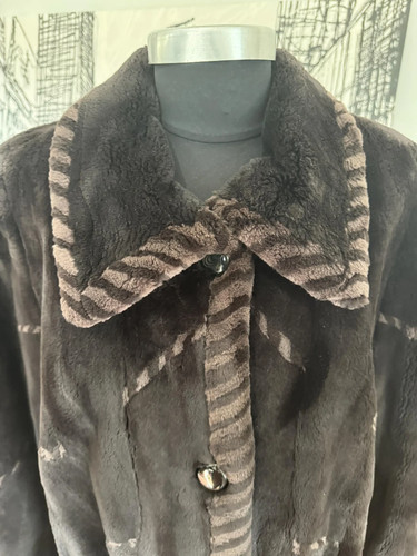 Sheared beaver jacket coat - beaver,