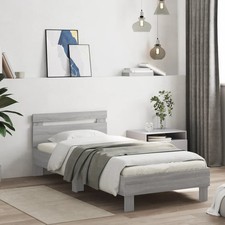 WALPLUS Bed Frame Grey Sonoma