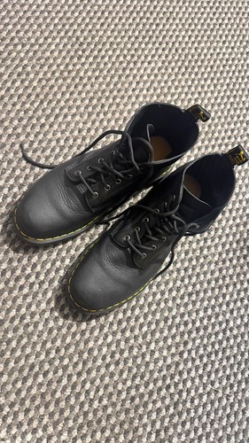 Black leather shoes used - used,
