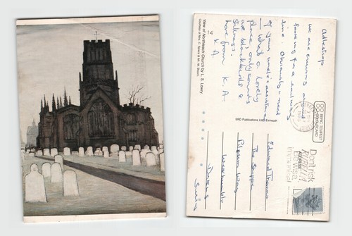 Postcard lowry painting - postcard,