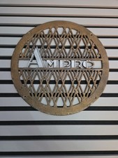 Vintage 1950s Ampro 12 Metal Speaker Grille Cover Sign Man Cave Decor