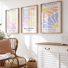 Flower Matisse Wall Art Prints Gallery Wall Living Room Posters Pictures Decor