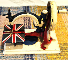 Vintage 1960s Pop Art Hand Painted 1870s Willcox and Gibbs Sewing Machine