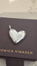 Monica Vinader  Sterling Silver heart Locket PRE-ENGRAVED