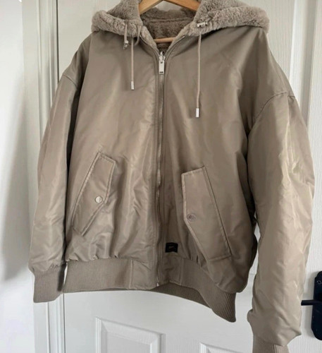 Dnwr beige nylon bomber - beige,