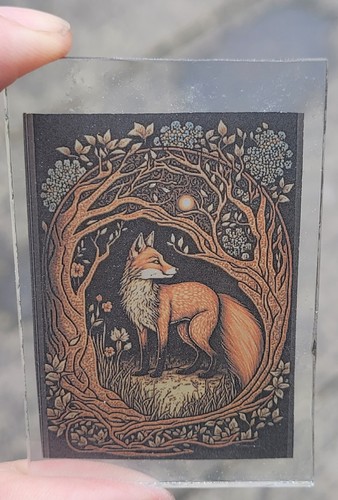 Stained glass fox - fox, foxes
