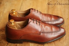 Grenson Tan Brown Leather Derby Shoes UK 8 F US 9 EU 42 English Made