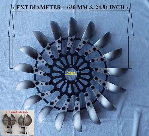 Pelton turbine wheel 630mm - pelton,