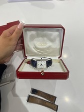 Vintage Must de Cartier Tank Watch. 925 Vermeil ARGENT 2416 Arabic Dial Tank