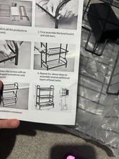 2-Tier Dish Rack Plate Cup Drying Drainer Storage Drip Tray Cutlery Holder Home