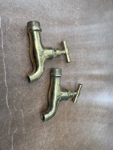 Solid brass taps - solid, pair