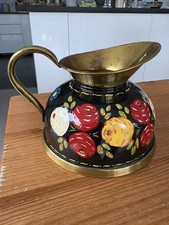 2013 Brass ‘Canalware Folkart’ Barge Hand Painted Jug 11 cm High