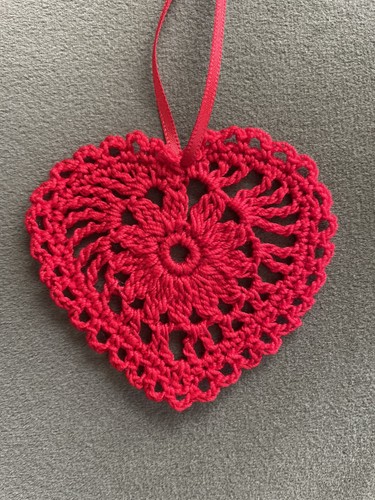Crocheted heart christmas - crocheted,