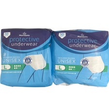 Morrisons Protective Underwear Large Unisex 2x 10 Pack for Bladder Weakness
