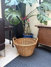 Large Round Wicker Basket with