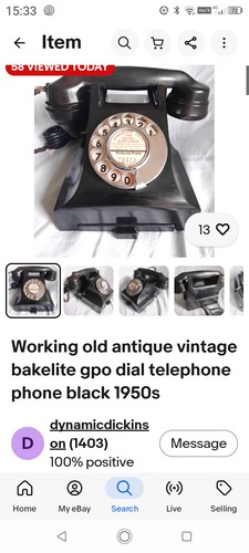 Vintage black bakelite - vintage,