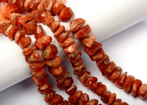 Rare sunstone inch strand - rare, 8